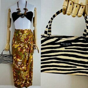 RARE EUC Vintage KATE SPADE Zebra Print Animal print Mini Handbag Purse
